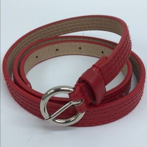 Red fashion belt